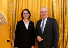 im Bild Innenminister Herrmann rechts und  Innenministerin Misail-Nichitin links mit Blick in die Kamera