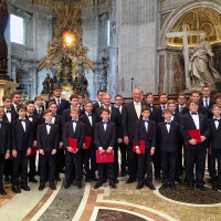 Innenminister Joachim Herrmann während seines Besuchs in Rom mit dem Windsbacher Knabenchor im Petersdom