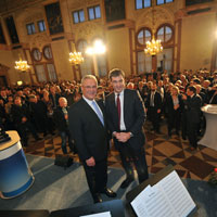 Innenminister Joachim Herrmann und Finanzminister Dr. Markus Söder beim Neubürgerempfang