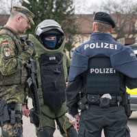 Gemeinsame Stabsrahmenübung von Polizei und Bundeswehr