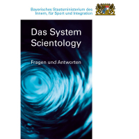 Das Bild zeigt das Cover der Broschüre "Das System Scientology Fragen und Antworten"